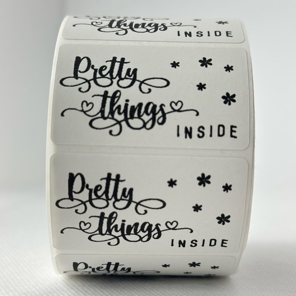 Pretty Things Inside label | Thank you sticker | shipping supplies 2in NEW - Picture 5 of 6